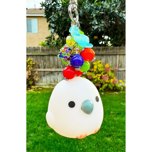 Amuse Kotori Tai Tropical Cockatoo Parrot Keychain Purse Charm - Picture 6 of 11